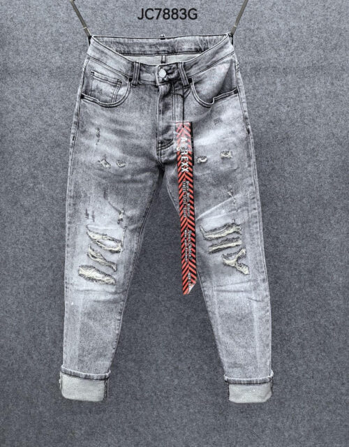 Jeans Grey destroy