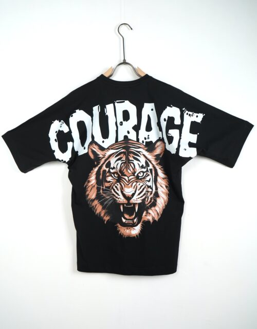 T-shirt oversize COURAGE con stampa sul retro